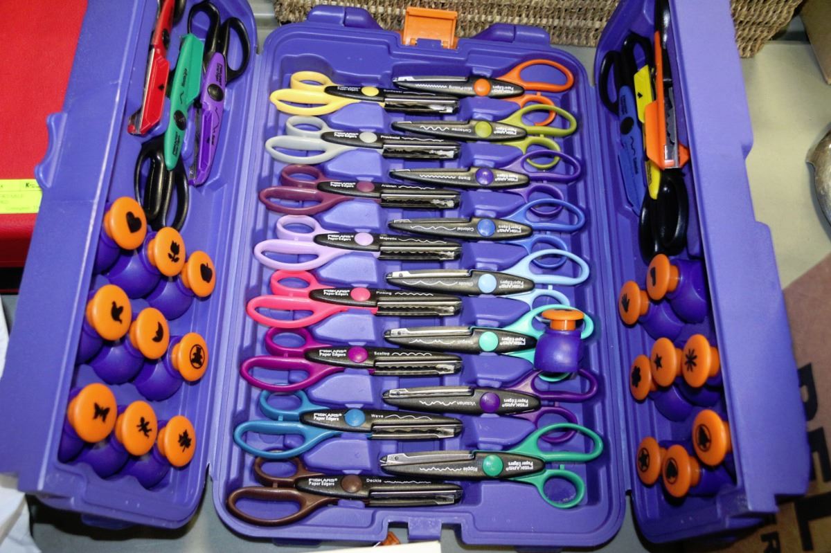 LARGE CASE OF FISKARS SCRAPBOOKING/CRAFT SCISSORS