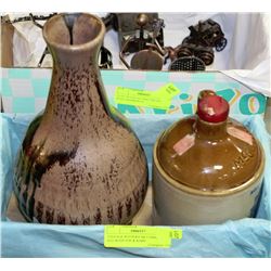 VINTAGE POTTERY MCCORMICK JUG WITH TOP & RARE