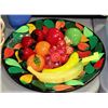 Image 1 : DECORATIVE HANDING PLATE WITH GLASS FRUIT