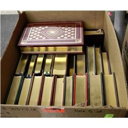 BOX OF FRANKLIN MINT THE GREAT FAKES LEATHER BOUND
