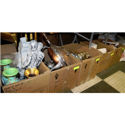 5 BOXES OF ESTATE COLLECTIBLES AND ORNAMENTS