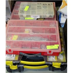 TRAY OF SCREWS, NAILS, ETC X7