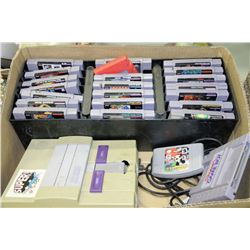 BOX W/23 SUPER NINTENDO GAMES