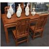 Image 1 : ROSEWOOD WOOD DINING TABLE SET WITH 4 CHAIRS