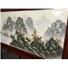 Image 2 : 6.5' X 2.5' CHINESE FRAMED PAINTING ON PORCELAIN