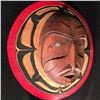 Image 2 : RICHARD SCHOOMACK '98' MASK CARVING ON PANEL MOUNT, FROM BELLA COOLA, 10'' D