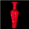 Image 2 : CHINESE HAND PAINTED RED FLAMBE FINISH CHINESE VASE, 51''