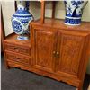 Image 3 : CHINESE HAND CARVED ROSEWOOD DISPLAY STAND, 78'' H X 38'' W