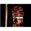 Image 2 : TOM PATTERSON "THE WHALER CHIEF" NUU-CHA-NULTH HERITAGE TOTEM POLE. 8' H WITH 10' HARPOON,. THE