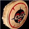 Image 2 : HAND PAINTED CEREMONIAL SUN BUCK SKIN DRUM 14'' D