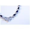 Image 3 : STERLING SILVER SAPPHIRE NECKLACE ENHANCED SAPPHIRES, ACCOMPANIED BY CUBIC CRYSTALS APPRAISED AT