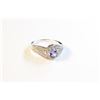 Image 2 : STERLING SILVER, TANZANITE & DIAMOND (0.58CT) RING APPRAISED AT $1,690.00