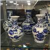 Image 2 : SHELF LOT OF 10 PIECES OF QING STYLE CHINESE BLUE AND WHITE EXPORT PORCELAIN VASES