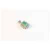 Image 2 : 14K GOLD EMERALD (0.75CT) & DIAMOND (0.15CT) PENDANT APPRAISED AT $2,998.00
