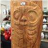 Image 3 : GEORGE PRICE, SEABIRD ISLAND, 2 FIGURE OWL TOTEM POLE, 10.5' H