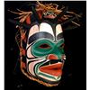 Image 2 : RYAN MORIN HORNED SHAMAN MASK, 16" TALL, 10" WIDE