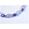 Image 2 : STERLING SILVER SAPPHIRE BRACELET ENHANCED SAPPHIRES, ACCOMPANIED BY CUBIC CRYSTALS