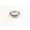 Image 1 : 10K GOLD DIAMOND (0.22CT) RING SET APPRAISED AT $1,288.00