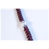 Image 2 : STERLING SILVER GARNET & PEARL NECKLACE APPRAISED AT $1,234.00