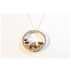 Image 2 : 10K GOLD GARNET & DIAMOND (0.25CT) PENDANT NECKLACE APPRAISED AT $1,500.00