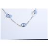 Image 2 : 10K GOLD BLUE TOPAZ NECKLACE APPRAISED AT  $1,875.00