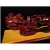 Image 2 : CHINESE CARVED GROUP OF SCHOLARS ON BURL ROSEWOOD WITH DISPLAY CASE, 41'' L
