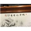 Image 2 : FRAMED CHINESE WINTER HOME SCENE PAINTING ON PORCELAIN, 45'' W X 28'' H