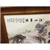 Image 2 : FRAMED CHINESE MOUNTAIN SCENE PAINTING ON PORCELAIN, 45'' W X 28'' H