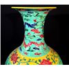 Image 5 : PAIR OF CHINESE FAMILLE VERTE STYLE HAND DECORATED VASES, 23’' H