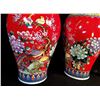 Image 2 : PAIR OF CHINESE FAMILLE ROSE MING STYLE HAND DECORATED VASES, 26'' H