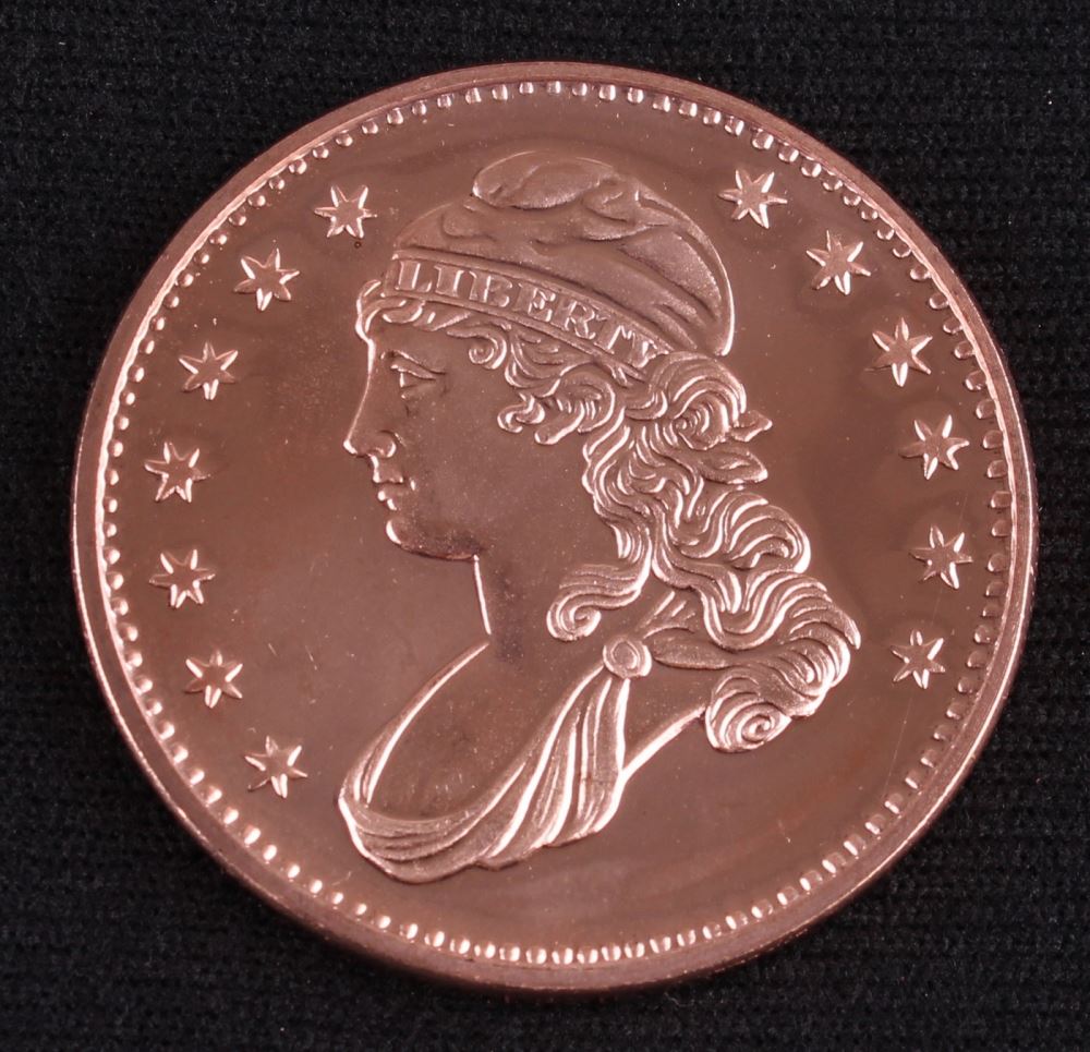 Capped Bust Half 1oz Copper Round