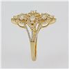 Image 2 : 2.59 ctw Diamond  Filigree Victorian Design Ring 14Kt Yellow Gold F, SI2-I1, 5.38 gms 6.5