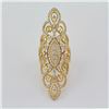 Image 1 : 2.27 ctw Filigree Victorian Design 14Kt Yellow Gold F, SI2-I1, 9.59 gms 6.75