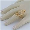 Image 3 : 2.27 ctw Filigree Victorian Design 14Kt Yellow Gold F, SI2-I1, 9.59 gms 6.75