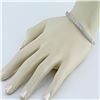 Image 2 : 1.74 ctw F, SI2-I1  Micro Pave Setting Diamond Bangle Bracelet 14K White Gold 7"