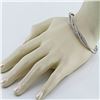 Image 3 : 1.74 ctw  F, SI2-I1 Channel Prong Pave Set Diamond Bangle Bracelet 14Kt White Gold 15.97 gms