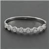 Image 1 : 2.26 ctw  F, SI2-I1 Channel Pave Set Diamond Bangle Bracelet 14Kt White Gold 14.3 gms