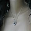 Image 3 : 1.67 ctw  F, SI2-I1 Diamond Round Pear Shape Pendant Necklace  16" 14Kt White Gold
