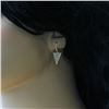 Image 2 : 0.52 ct F, SI2-I1 Pavé Diamonds Triangle Geometric Dangle Drop Earrings 14Kt Rose Gold 3.35 gms