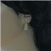 Image 2 : 1.00 ct F, SI2-I1 Prong Pavé Diamonds Pear Shape Chain Dangle  Earrings 14Kt  Yellow Gold 3.97 gms