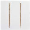 Image 1 : 0.36 ct F, SI2-I1 Pavé Diamonds Dagger Dangle Drop Earrings 14Kt Rose Gold 2.42 GMS