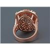 Image 2 : 11.09ct Oval Morganite with 1.77ct Diamond in 14K Rose Gold Cocktail Ring - 7