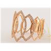 Image 1 : 14K Rose Gold 0.33ct Round G Diamond Overlapping Hollow Marquise Shape Ring - 7