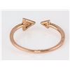 Image 3 : 0.10ct Pavé Diamonds in 14K Rose Gold Double Arrow Cuff Ring - Size 7