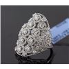Image 3 : 2.69 ctw Prong Channel  Set Diamond Filigree Ring 14K White Gold   8.21g|**Size:6.5