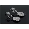 Image 2 : 4.40 ctw Diamond Lily Floral  Design Earring Diamond F, SI2-I1 18K White Gold