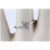 Image 2 : 0.04ct Pavé Diamonds in 14K White Gold Double Bar T Cuff Ring - Size 7