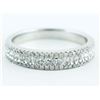 Image 1 : 0.49ct Channel Pavé Diamond 14K White Gold Half Band Wedding Ring - Size 7