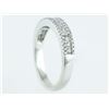 Image 3 : 0.49ct Channel Pavé Diamond 14K White Gold Half Band Wedding Ring - Size 7