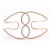 Image 1 : 0.80ct Pavé Diamond in 14K Rose Gold Infinity Cuff Bracelet 6.5" Adjustable